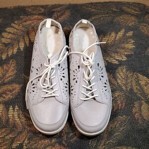 Jambu Bloom Grey Leather Cutout Sneakers